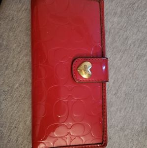 Super cute red coach wallet